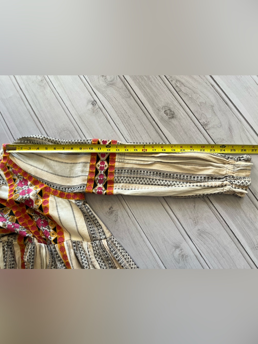 Women’s Anthropologie Lottie cotton boho peasant long sleeve mini dress. XS - Picture 12 of 14